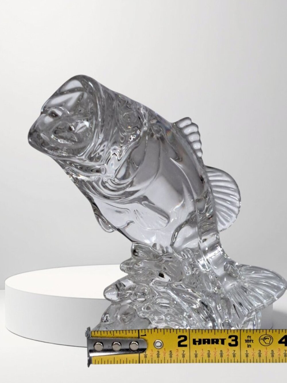 Wonders of the Wild Princess House Lead Crystal Leaping Bass Fish Sculpture - Picture 10 of 16